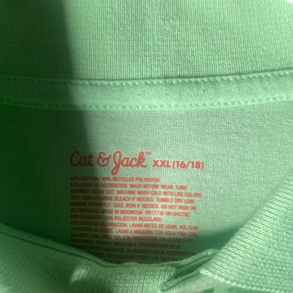 Cat & Jack Boys Green Polo Shirt - Picture 3 of 4